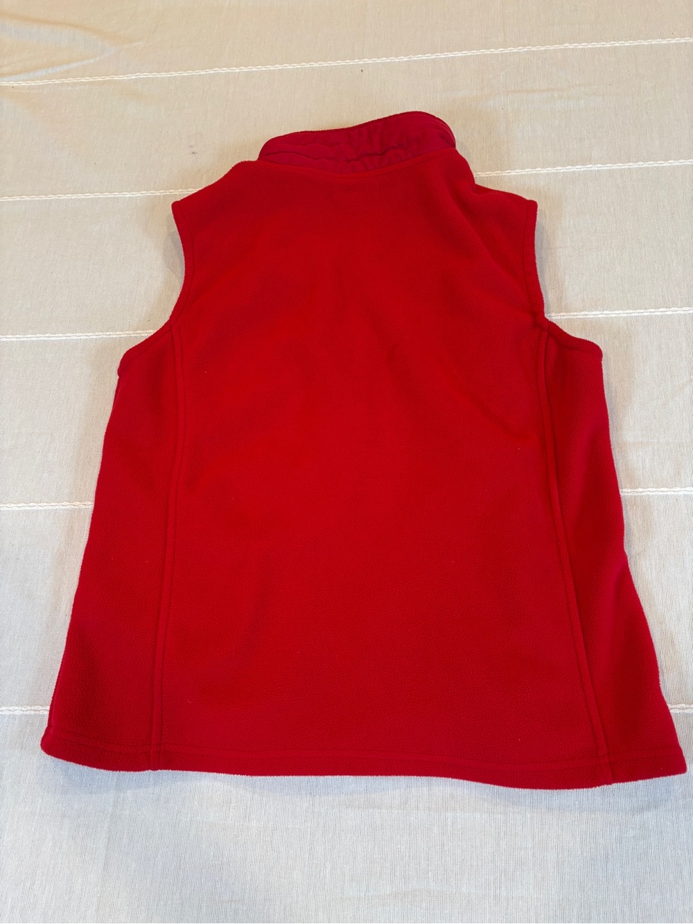 For Cynthia Red Quilted Fleece Zip Front Vest Women’s Large Lightweight Puffer - Picture 3 of 7